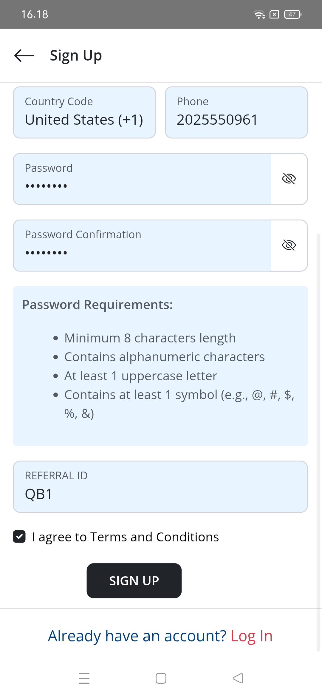 Langkah 1 Registrasi